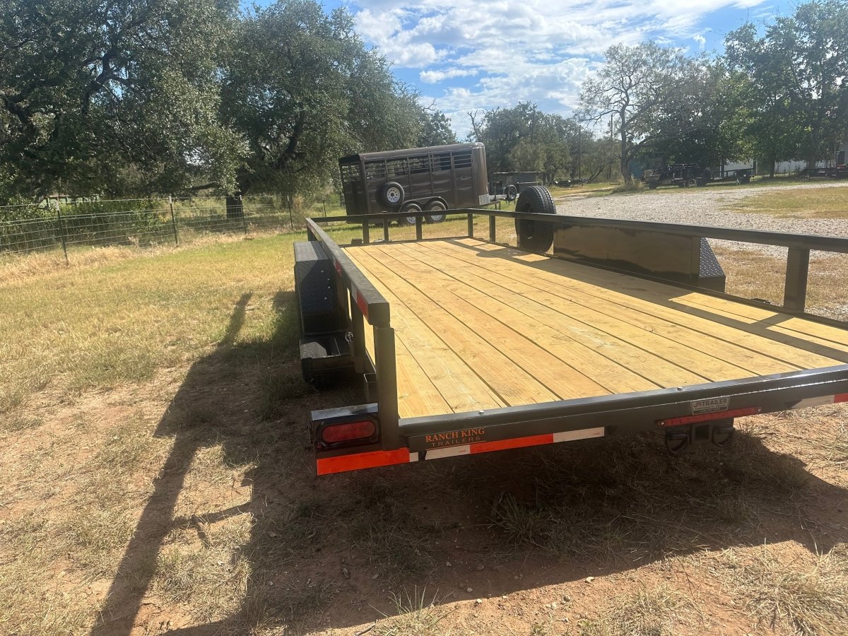 Ranch King 6'10"x20' Tandem Utility 10k RAMPS - 2478 - J4 Trailer