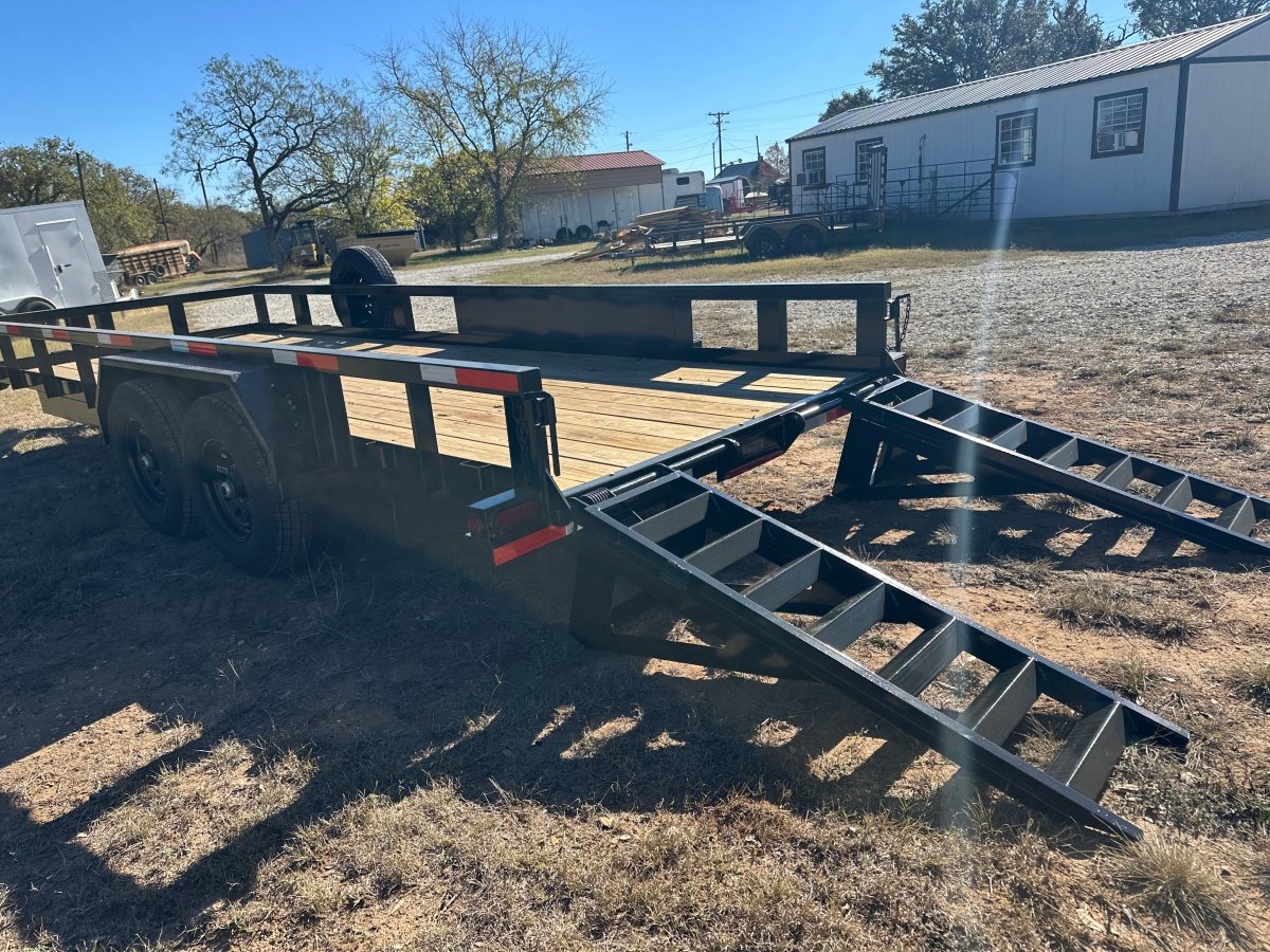 Ranch King 6'10"x20' Tandem Utility Trailer 14k STAND UP RAMPS - 2485 - J4 Trailer