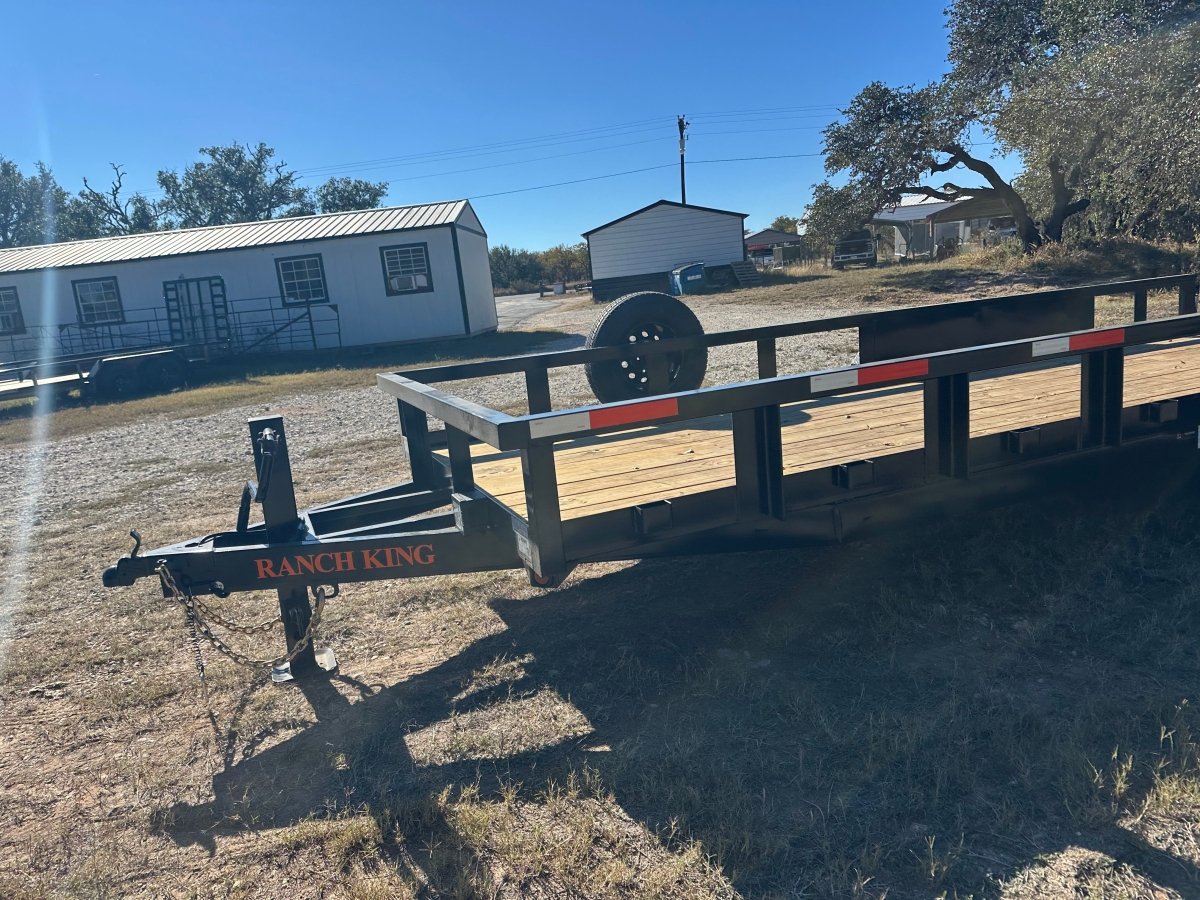 Ranch King 6'10"x20' Tandem Utility Trailer 14k STAND UP RAMPS - 2485 - J4 Trailer