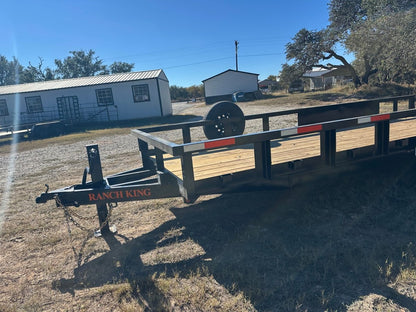 Ranch King 6'10"x20' Tandem Utility Trailer 14k STAND UP RAMPS - 2485 - J4 Trailer