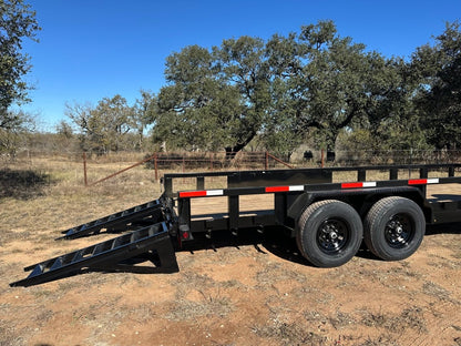 Ranch King 6'10"x20' Tandem Utility Trailer 14k STAND UP RAMPS - 2485 - J4 Trailer