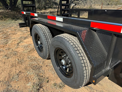 Ranch King 6'10"x20' Tandem Utility Trailer 14k STAND UP RAMPS - 2485 - J4 Trailer