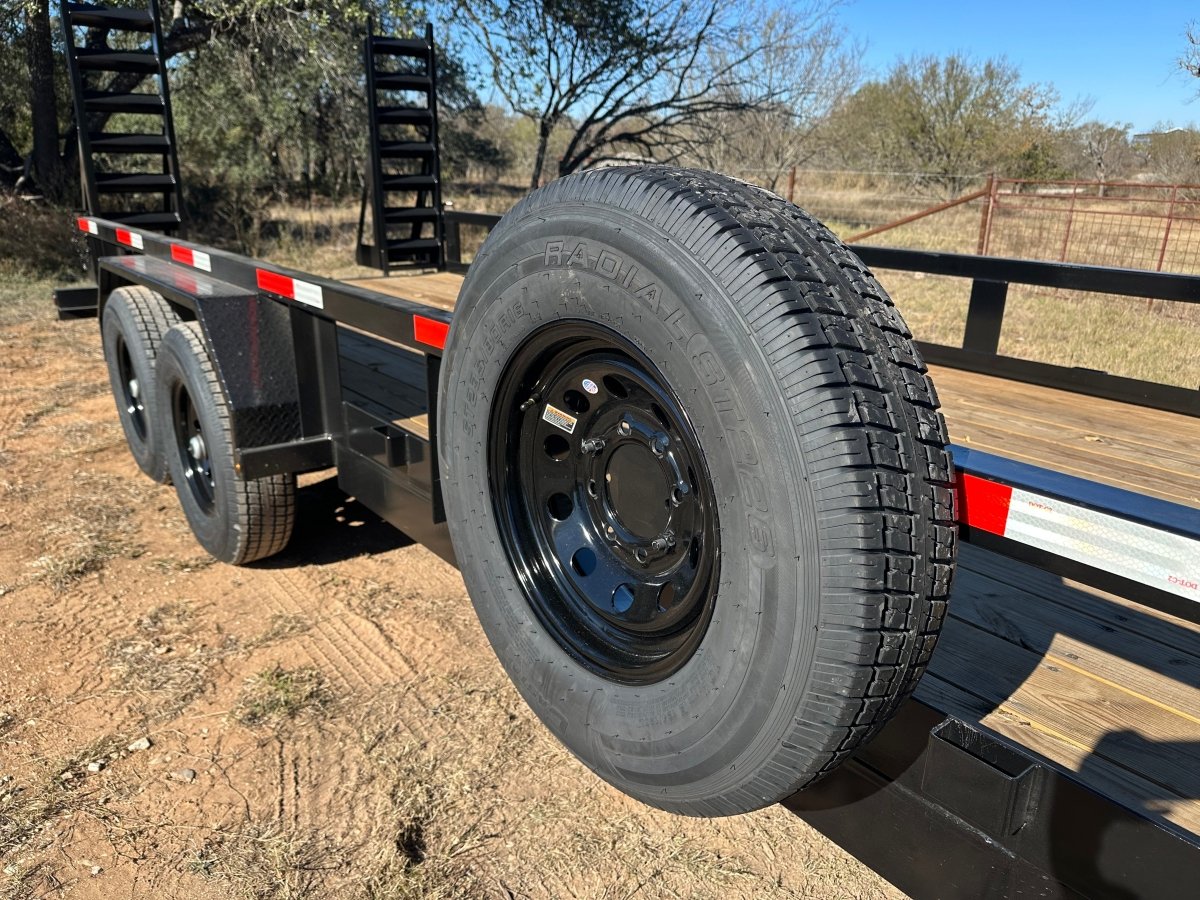Ranch King 6'10"x20' Tandem Utility Trailer 14k STAND UP RAMPS - 2485 - J4 Trailer