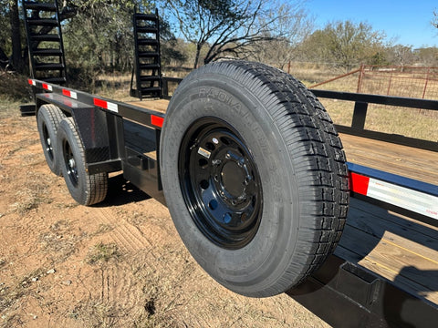 Ranch King 6'10"x20' Tandem Utility Trailer 14k STAND UP RAMPS - 2485 - J4 Trailer