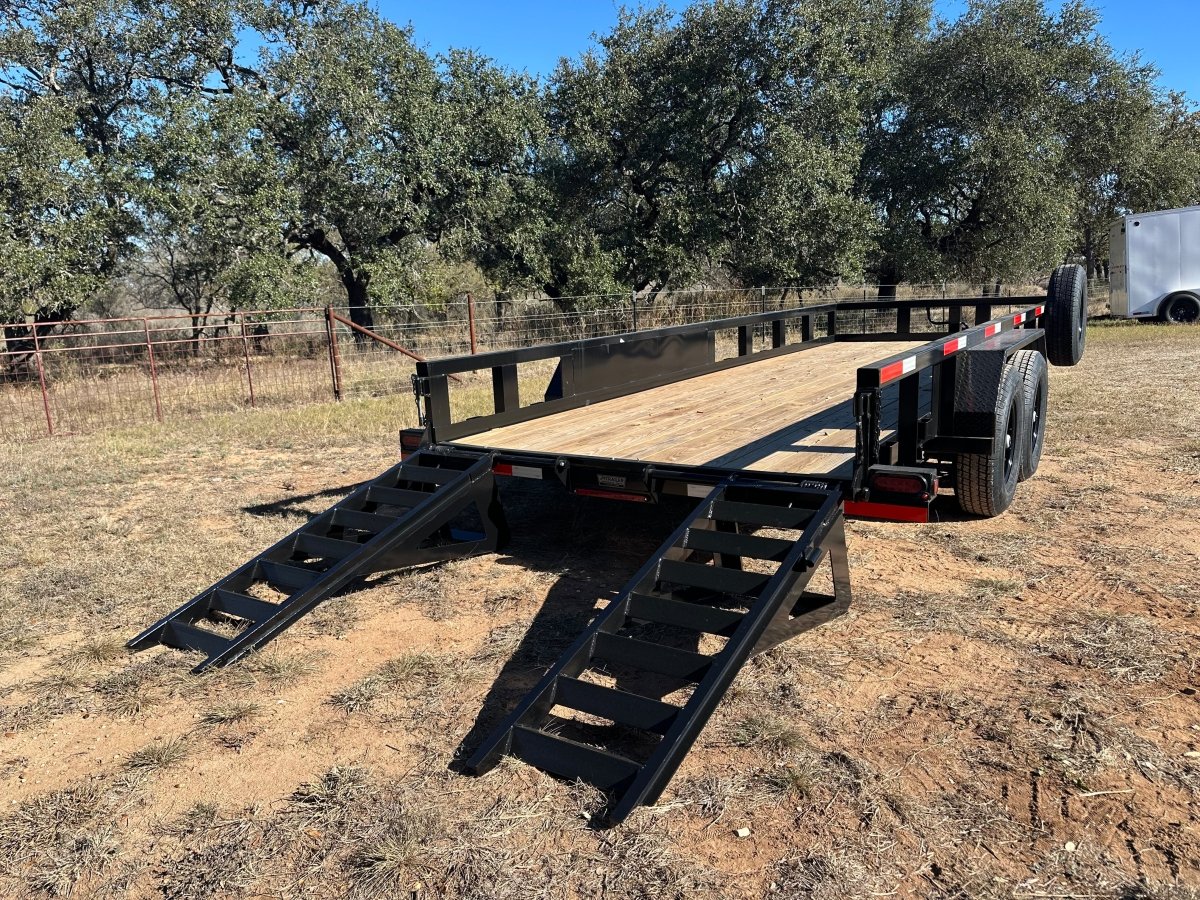 Ranch King 6'10"x20' Tandem Utility Trailer 14k STAND UP RAMPS - 2485 - J4 Trailer