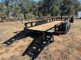 Ranch King 6'10"x20' Tandem Utility Trailer 14k STAND UP RAMPS - 2485 - J4 Trailer