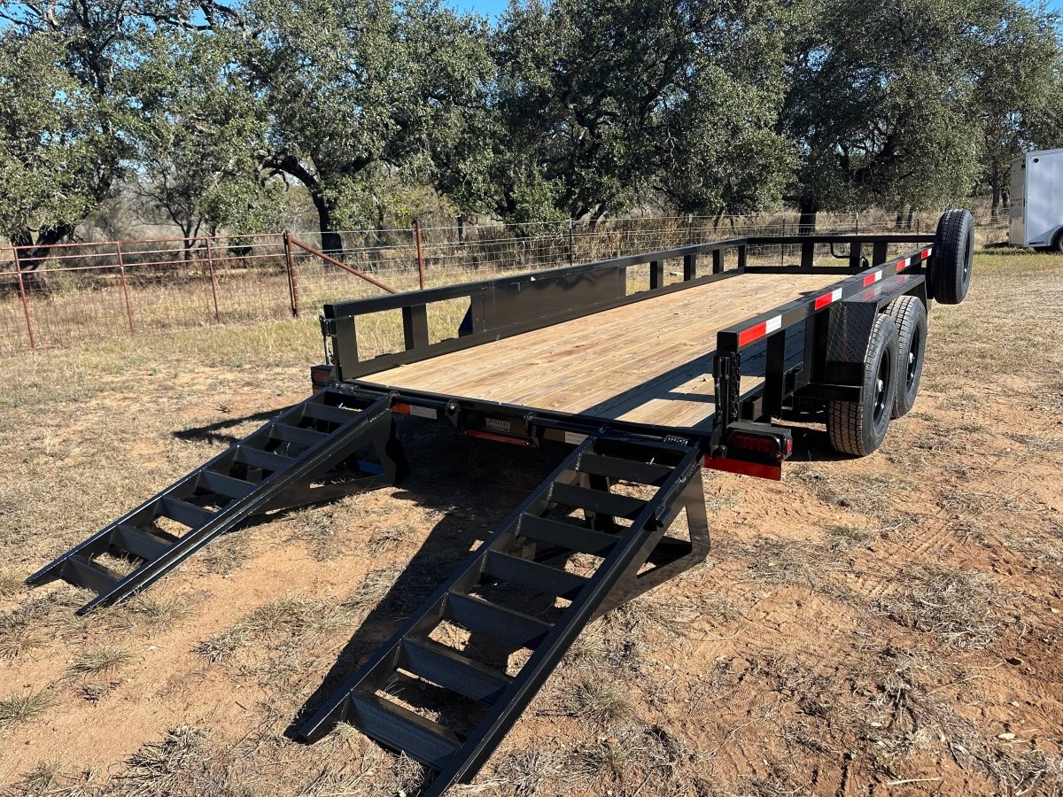 Ranch King 6'10"x20' Tandem Utility Trailer 14k STAND UP RAMPS - 2485 - J4 Trailer