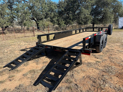 Ranch King 6'10"x20' Tandem Utility Trailer 14k STAND UP RAMPS - 2485 - J4 Trailer