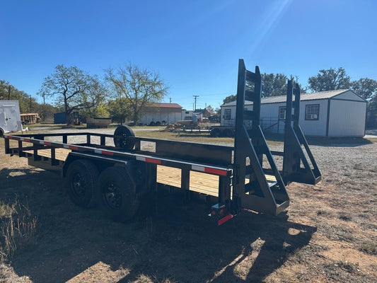 Ranch King 6'10"x20' Tandem Utility Trailer 14k STAND UP RAMPS - 2485 - J4 Trailer