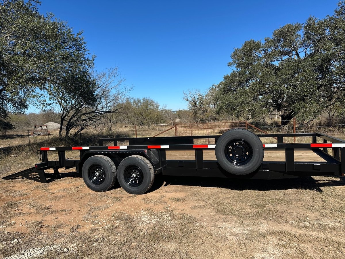 Ranch King 6'10"x20' Tandem Utility Trailer 14k STAND UP RAMPS - 2485 - J4 Trailer