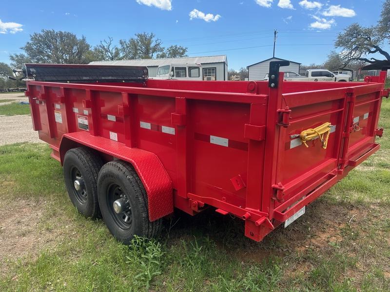 Red SW Dump Trailer Rental - J4 Trailer