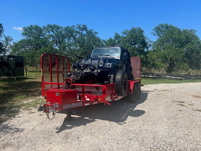 Red Utility Equipment Trailer Rental - J4 Trailer