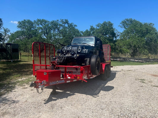 Red Utility Equipment Trailer Rental - J4 Trailer