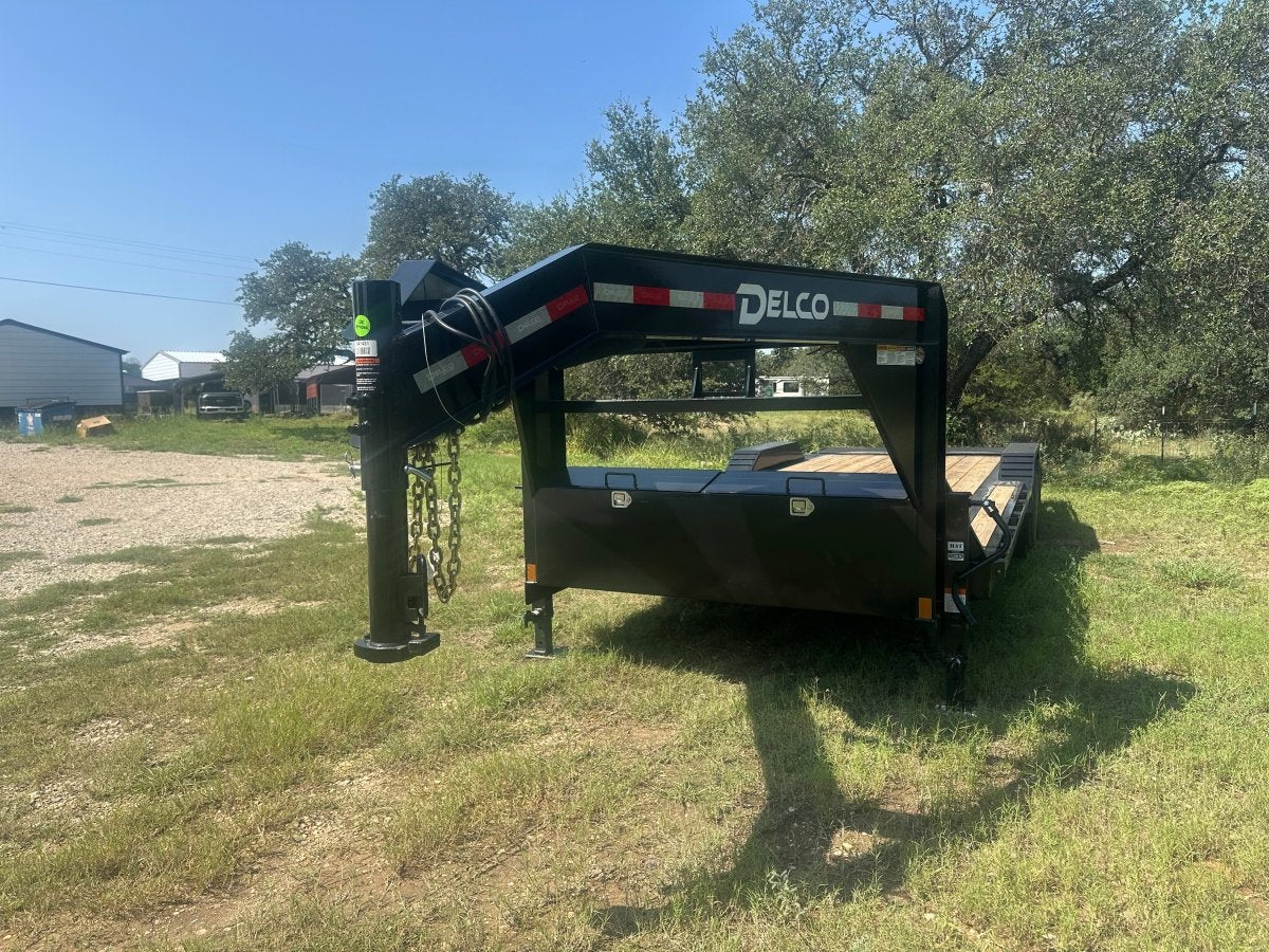 SALE - Delco 102"x24' Gooseneck Carhauler 14k - 1431 - J4 Trailer