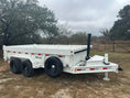Load image into Gallery viewer, SALE - Delco 83"x14' Tandem Telescopic Dump Trailer 14K WHITE 1330 - J4 Trailer
