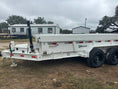 Load image into Gallery viewer, SALE - Delco 83"x14' Tandem Telescopic Dump Trailer 14K WHITE 1330 - J4 Trailer
