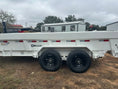 Load image into Gallery viewer, SALE - Delco 83"x14' Tandem Telescopic Dump Trailer 14K WHITE 1330 - J4 Trailer
