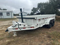 Load image into Gallery viewer, SALE - Delco 83"x14' Tandem Telescopic Dump Trailer 14K WHITE 1330 - J4 Trailer
