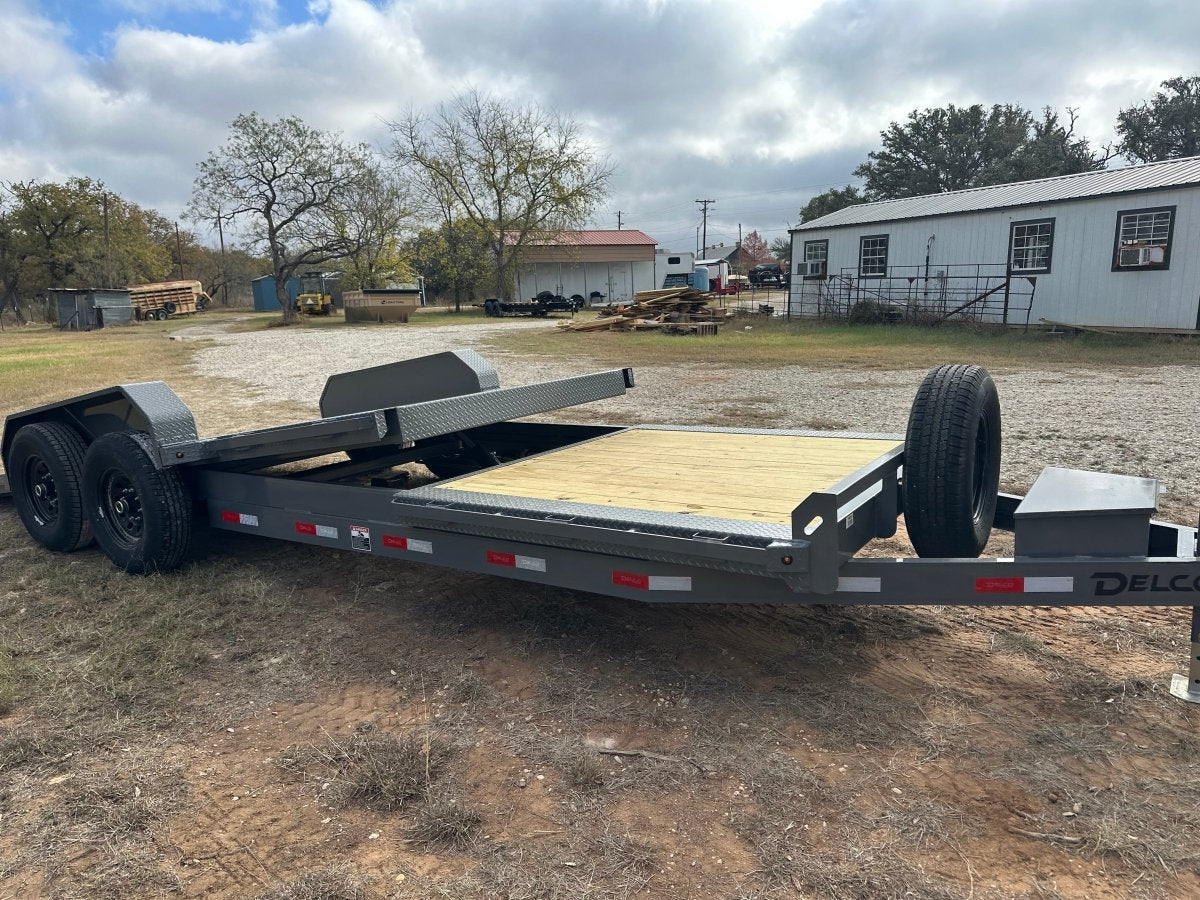 SALE - Delco 83"x22' - 6' Deck - Tandem Tilt Trailer GRAY - 3811 - J4 Trailer