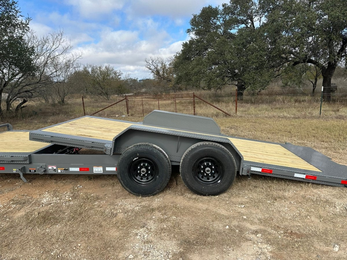 SALE - Delco 83"x22' - 6' Deck - Tandem Tilt Trailer GRAY - 3811 - J4 Trailer