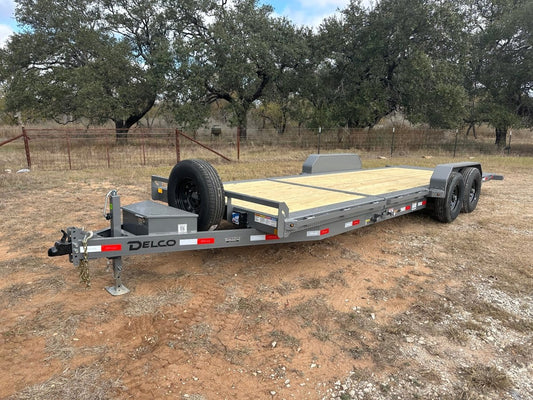 SALE - Delco 83"x22' - 6' Deck - Tandem Tilt Trailer GRAY - 3811 - J4 Trailer
