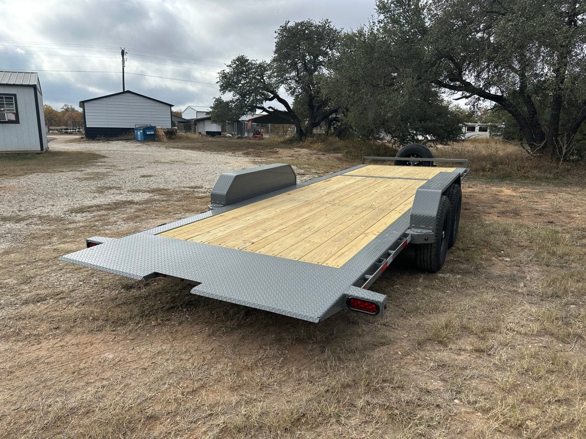 SALE - Delco 83"x22' - 6' Deck - Tandem Tilt Trailer GRAY - 3811 - J4 Trailer