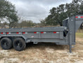 Load image into Gallery viewer, SALE - Delco Gooseneck Dump 83"x16' 2ft sides - 14k - GRAY - 0289 - J4 Trailer
