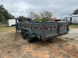 SALE - Delco Gooseneck Dump 83"x16' 2ft sides - 14k - GRAY - 0289 - J4 Trailer
