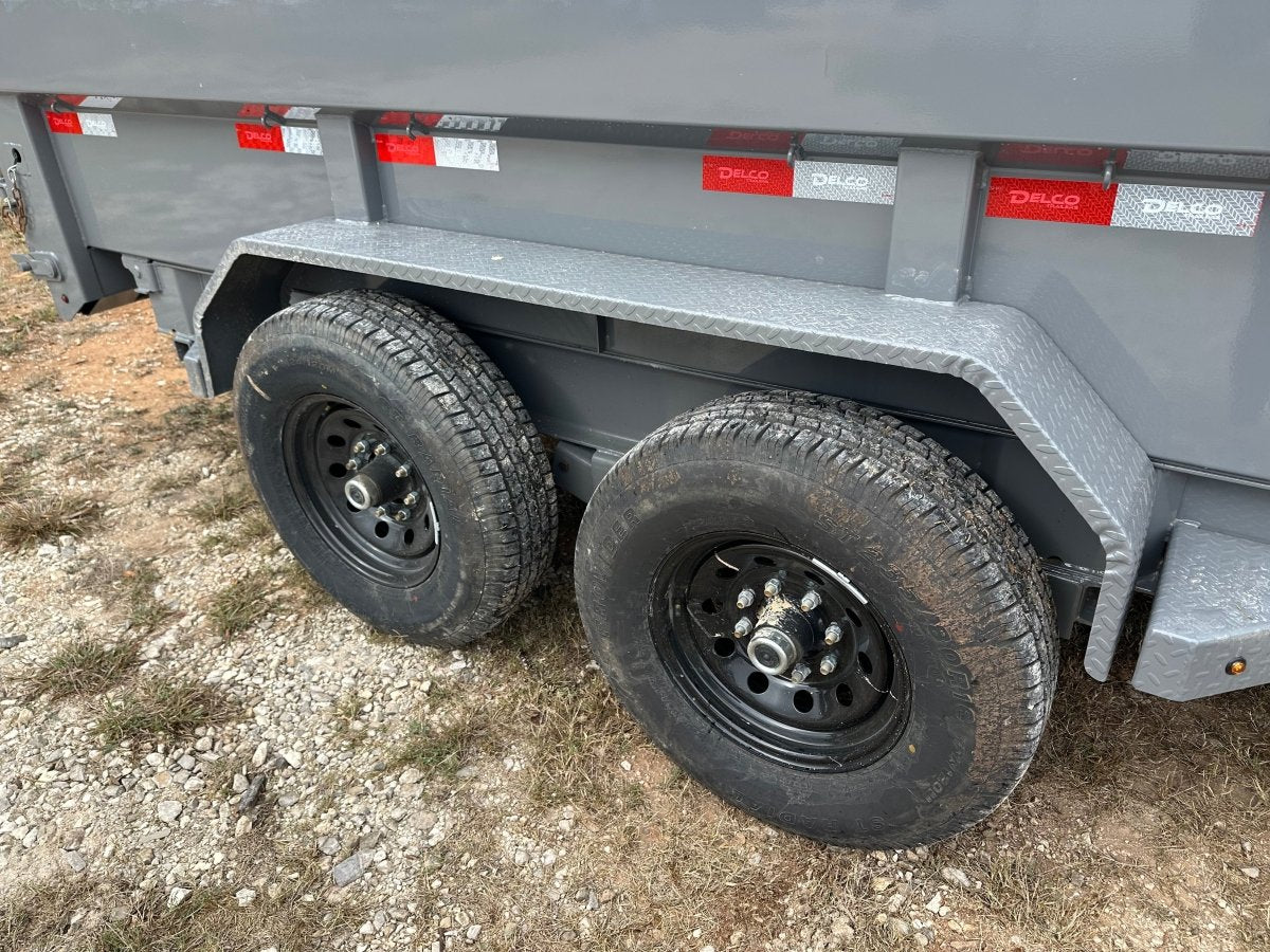 SALE - Delco Gooseneck Dump 83"x16' 2ft sides - 14k - GRAY - 0289 - J4 Trailer