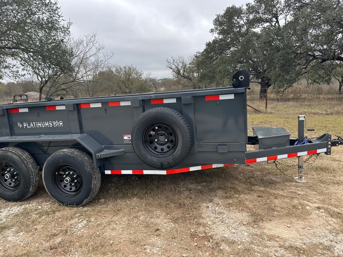 SALE - DP Platinumstar 83"x14' Eco Tandem 14k Dump GRAY - 1739 - J4 Trailer