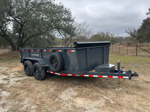 SALE - DP Platinumstar 83"x14' Eco Tandem 14k Dump GRAY - 1739 - J4 Trailer