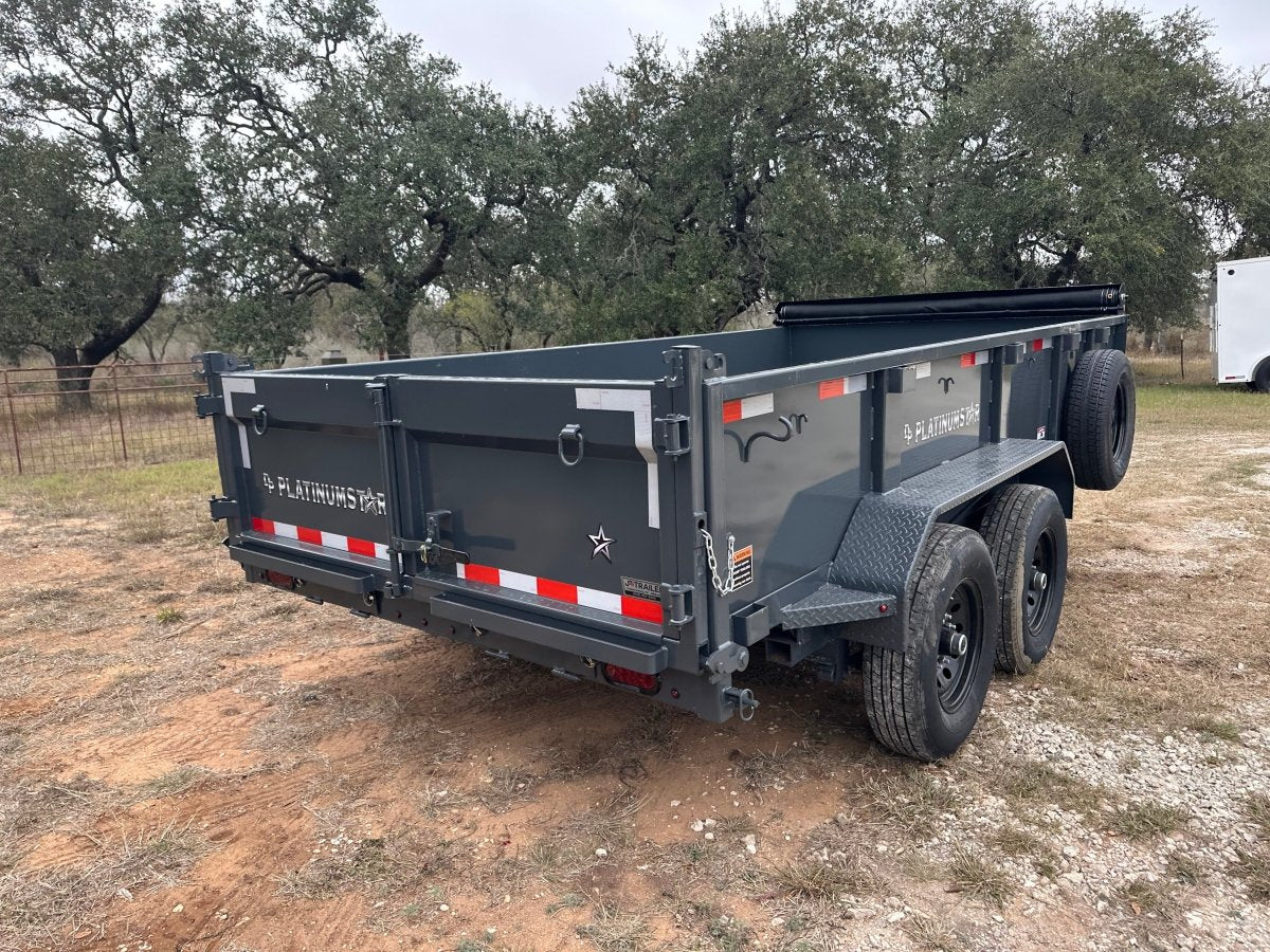SALE - DP Platinumstar 83"x14' Eco Tandem 14k Dump GRAY - 1739 - J4 Trailer
