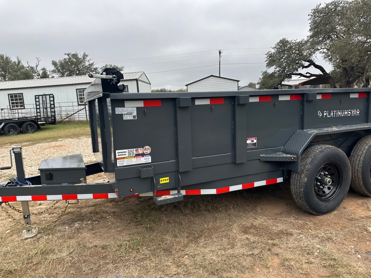 SALE - DP Platinumstar 83"x14' Eco Tandem 14k Dump GRAY - 1739 - J4 Trailer