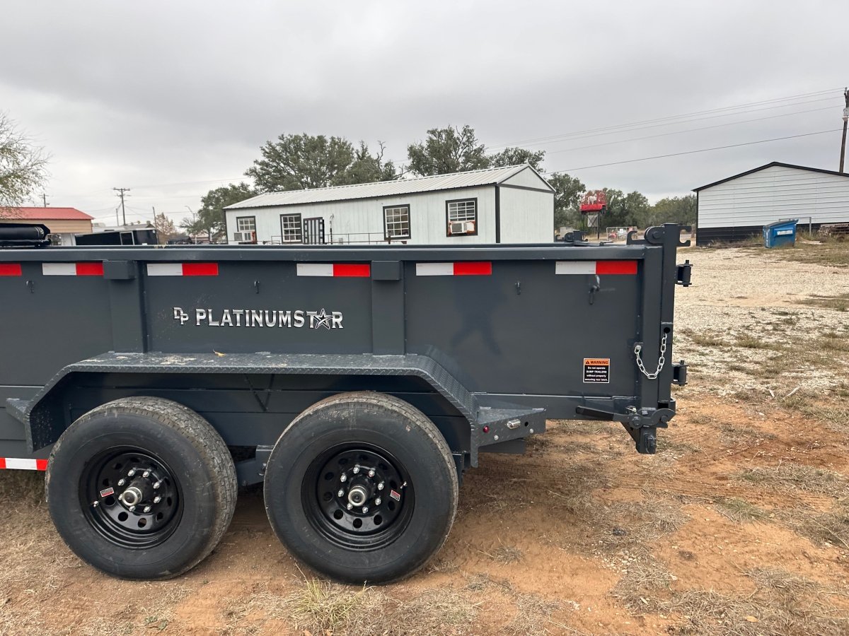 SALE - DP Platinumstar 83"x14' Eco Tandem 14k Dump GRAY - 1739 - J4 Trailer