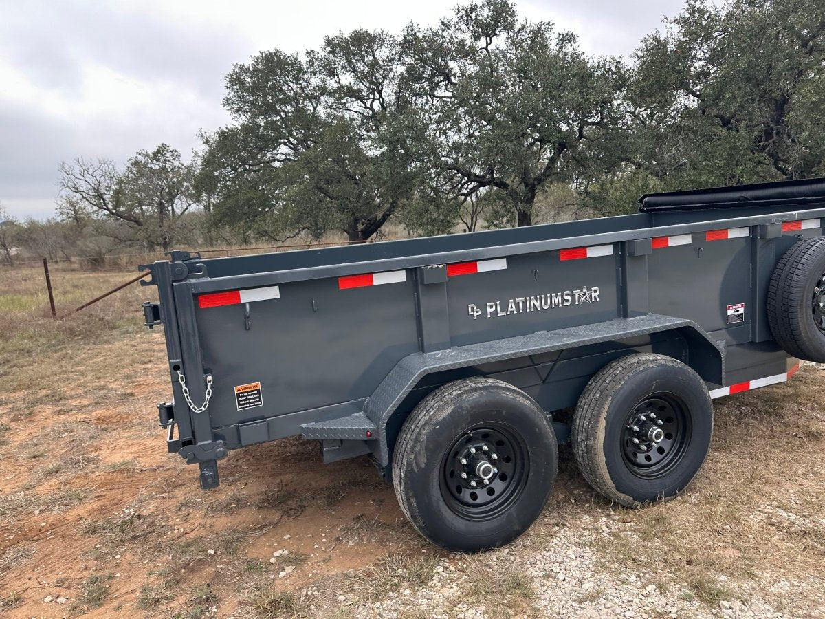 SALE - DP Platinumstar 83"x14' Eco Tandem 14k Dump GRAY - 1739 - J4 Trailer