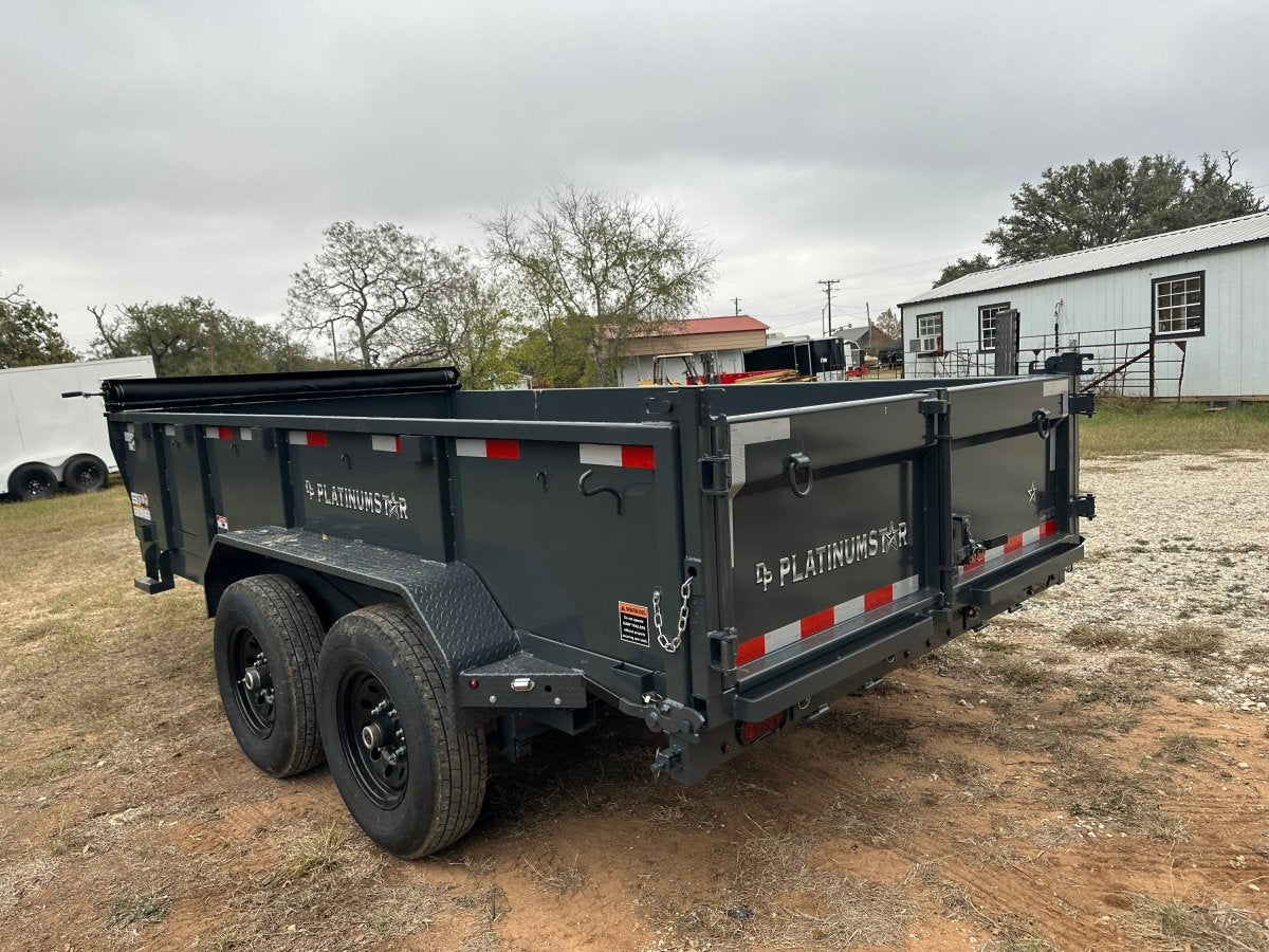 SALE - DP Platinumstar 83"x14' Eco Tandem 14k Dump GRAY - 1739 - J4 Trailer