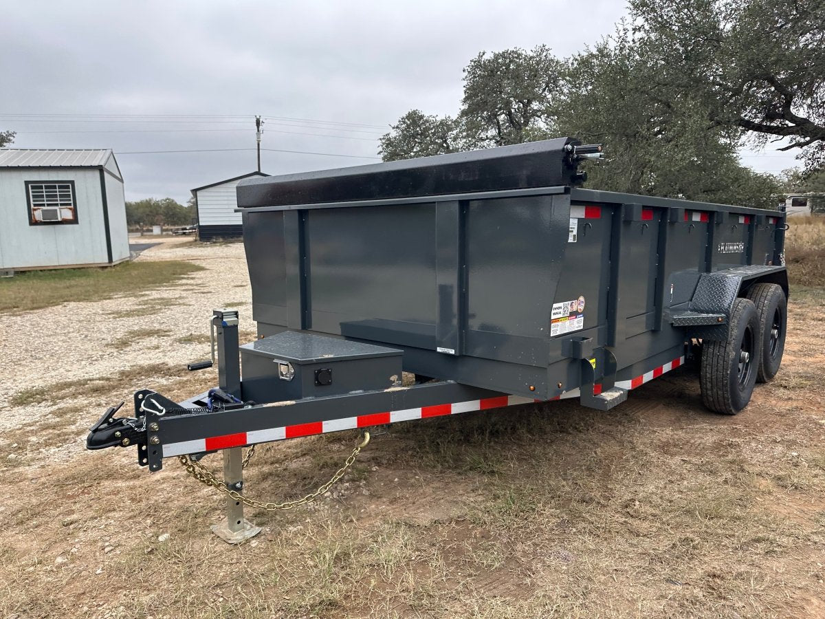 SALE - DP Platinumstar 83"x14' Eco Tandem 14k Dump GRAY - 1739 - J4 Trailer