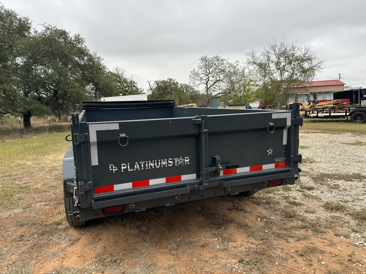 SALE - DP Platinumstar 83"x14' Eco Tandem 14k Dump GRAY - 1739 - J4 Trailer