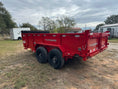 Load image into Gallery viewer, SALE - DP Platinumstar 83"x14' Eco Tandem 14k Dump RED - 1740 - J4 Trailer
