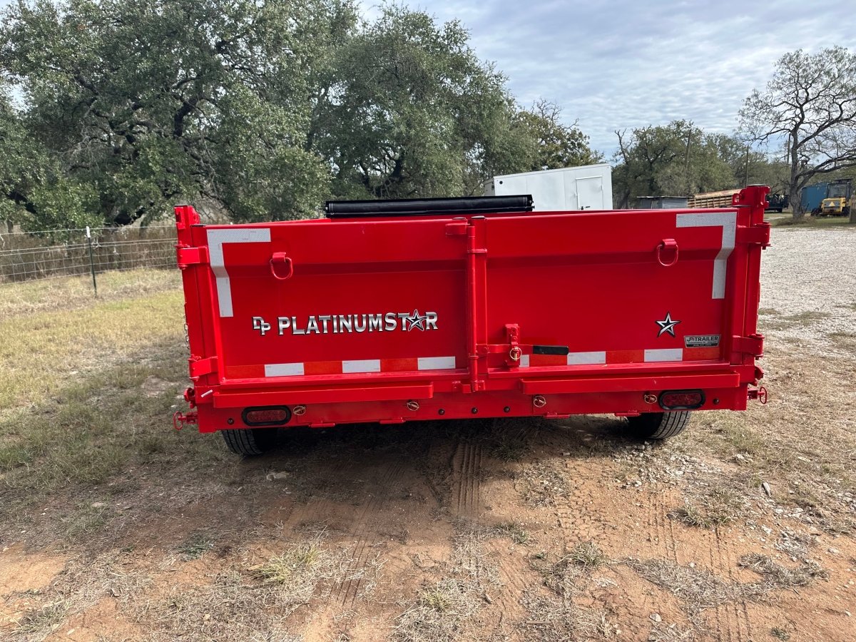 SALE - DP Platinumstar 83"x14' Eco Tandem 14k Dump RED - 1740 - J4 Trailer