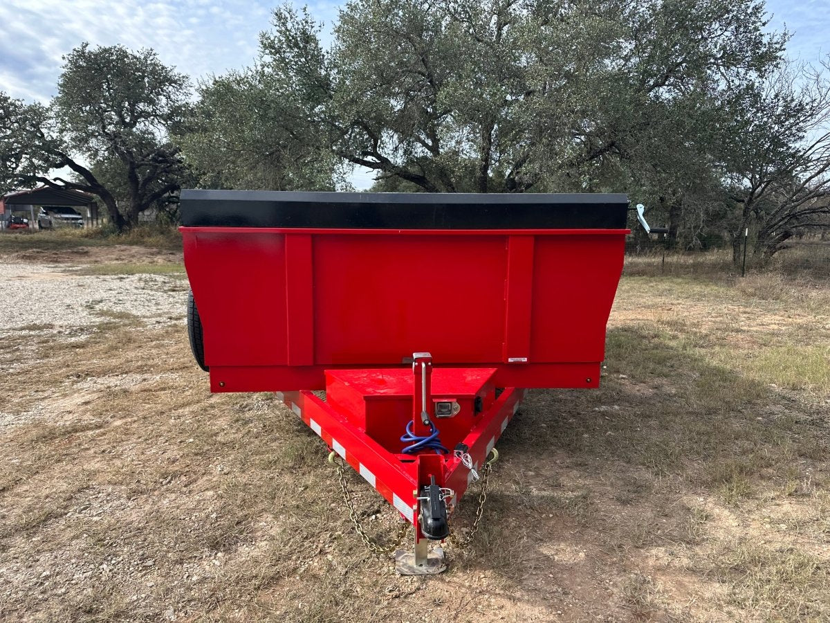 SALE - DP Platinumstar 83"x14' Eco Tandem 14k Dump RED - 1740 - J4 Trailer