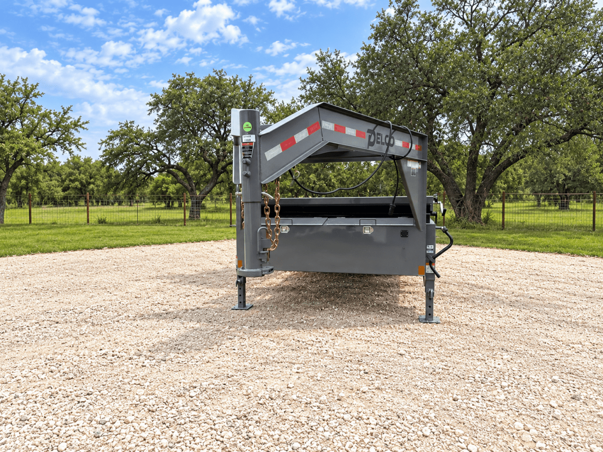 SALE - SCRATCH & DENT Delco Gooseneck Dump 83"x16' 2ft sides - 14K - GRAY - 4474 - J4 Trailer