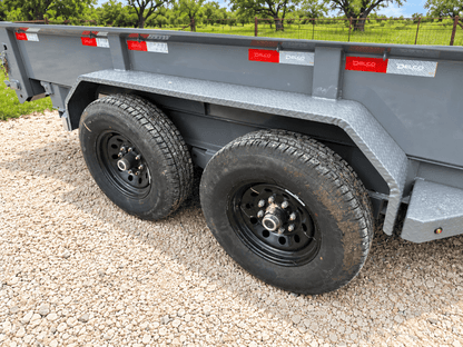SALE - SCRATCH & DENT Delco Gooseneck Dump 83"x16' 2ft sides - 14K - GRAY - 4474 - J4 Trailer