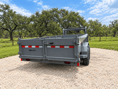SALE - SCRATCH & DENT Delco Gooseneck Dump 83"x16' 2ft sides - 14K - GRAY - 4474 - J4 Trailer