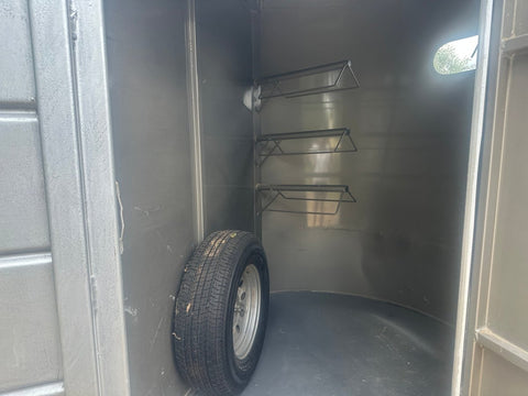 USED 2015 CM 6x14 Silver 2 Horse Slant Bumper Trailer- 4479 - J4 Trailer