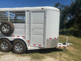 Load image into Gallery viewer, USED 2022 Calico 6x12 White 2 Horse Slant Bumper Trailer - 0566 - J4 Trailer
