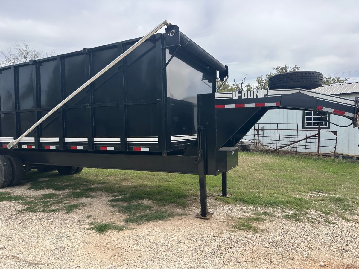 USED 2023 96"x20' U - Dump Gooseneck Dual Tandem Dump Trailer 0524 - J4 Trailer