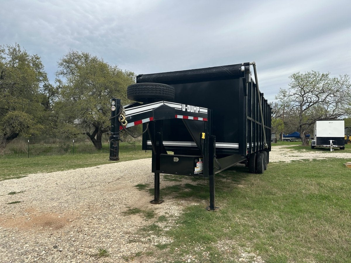 USED 2023 96"x20' U - Dump Gooseneck Dual Tandem Dump Trailer 0524 - J4 Trailer