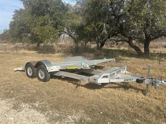 Used 2025 Aluma 82"X16' Tilt Tandem Carhauler 1463 - J4 Trailer