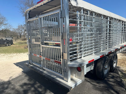 USED 2025 GOOSENECK Gooseneck Livestock 78"x20' ALUMINUM - 0714 - J4 Trailer